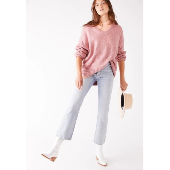 NEW Free People Brookside Tunic Sweater Pink $128 - Picture 7 of 11